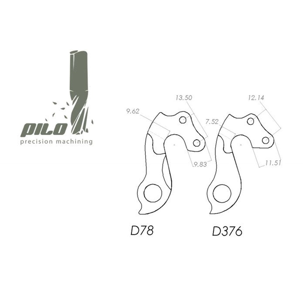 PILO Derailleur Hanger - D78 - Canyon  Focus / KSM / Marin / Merida / Orbea / Raleigh / Stevens