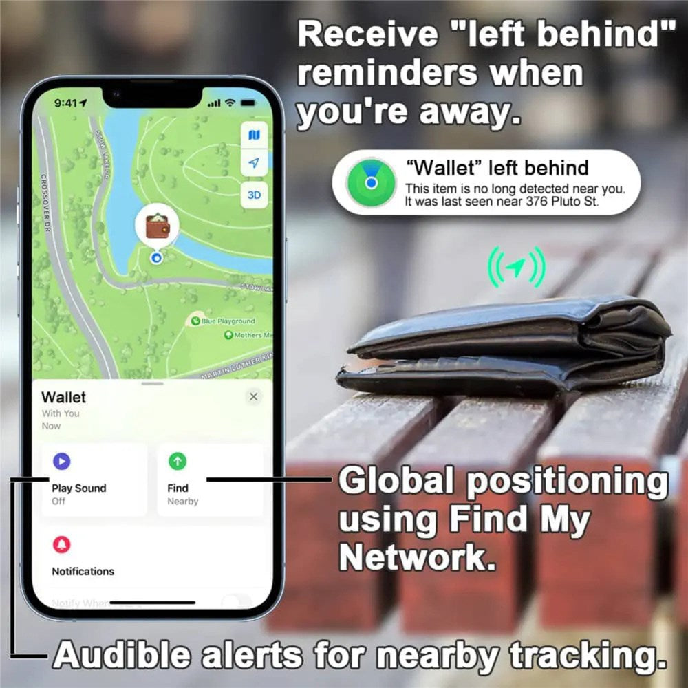 Park Lock GPS Finder Card USB Rechargeable - iPhone and Android