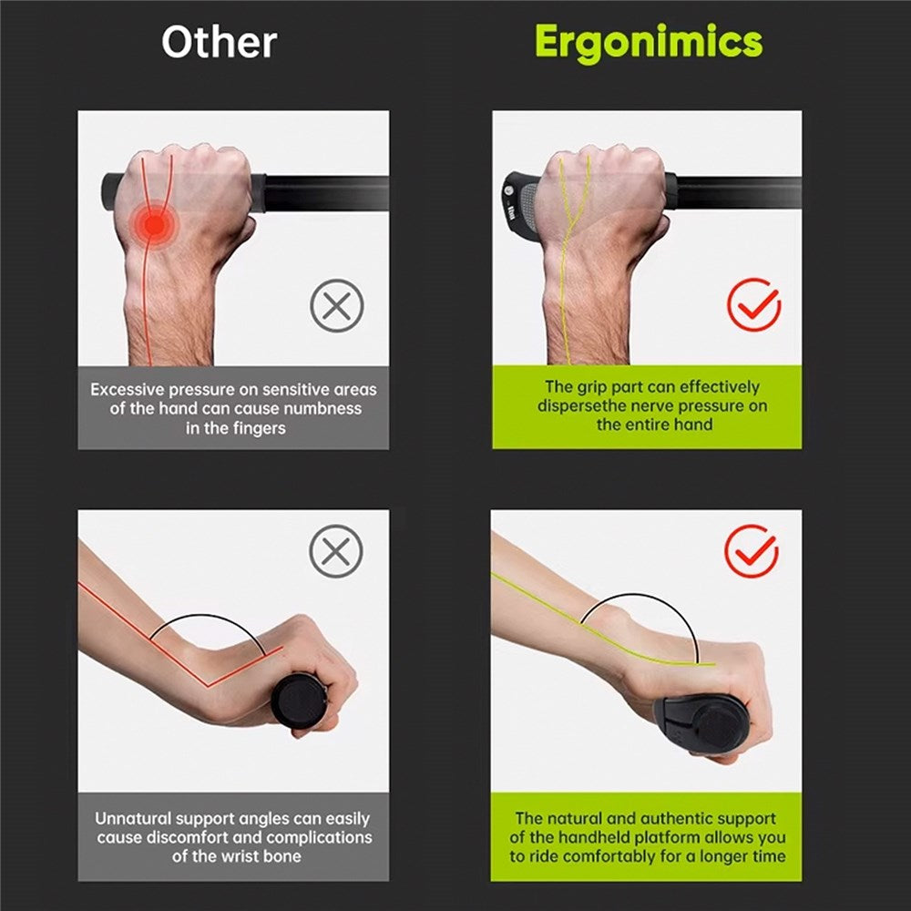 QBP Ergo Pro Lock On Grips - Black