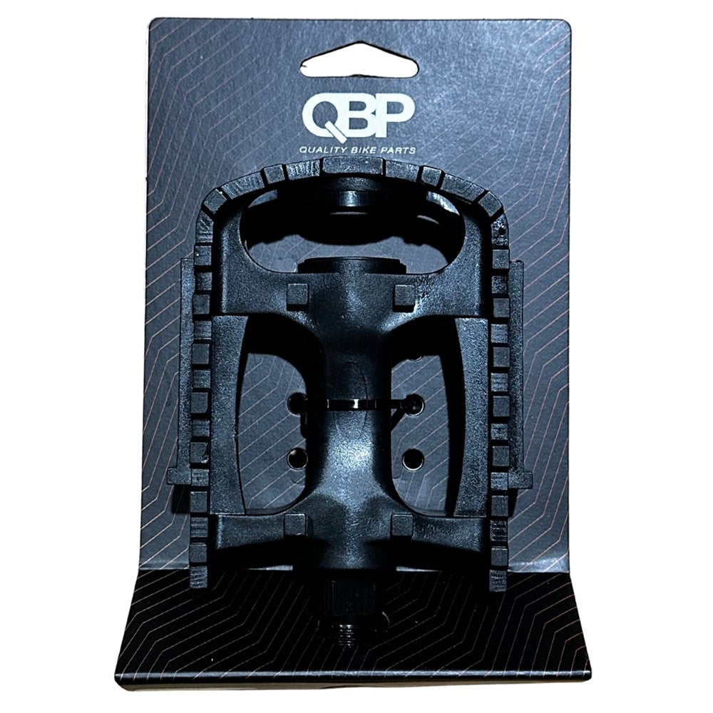 QBP Pedal - Plastic Mtb General Style - 9/16 - Black - Tw