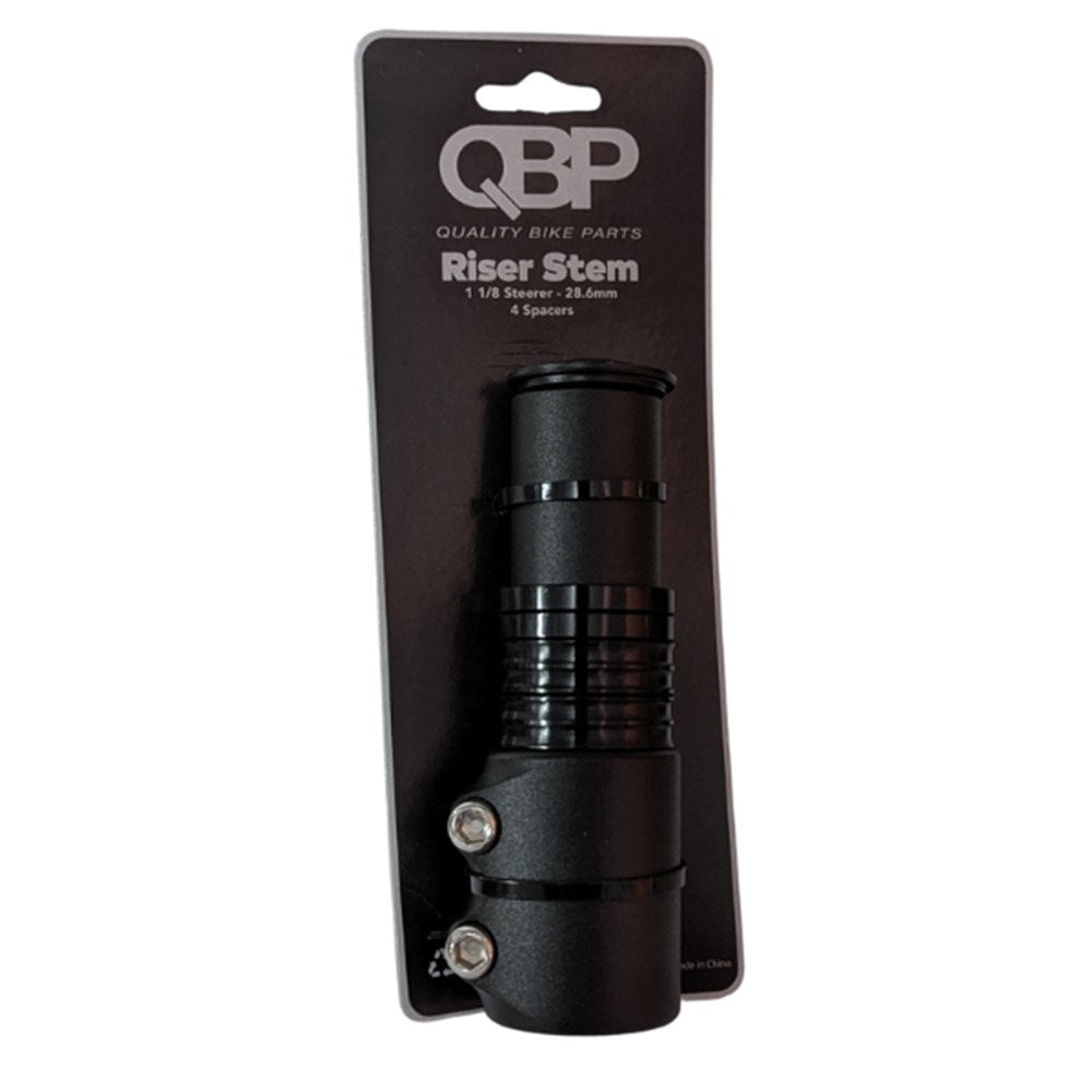 Riser for Ahead Stem (1"1/8 Steerer tube 28.6)  L:117mm - includes 5 spacers (1x10mm & 4x5mm) - Alloy Black