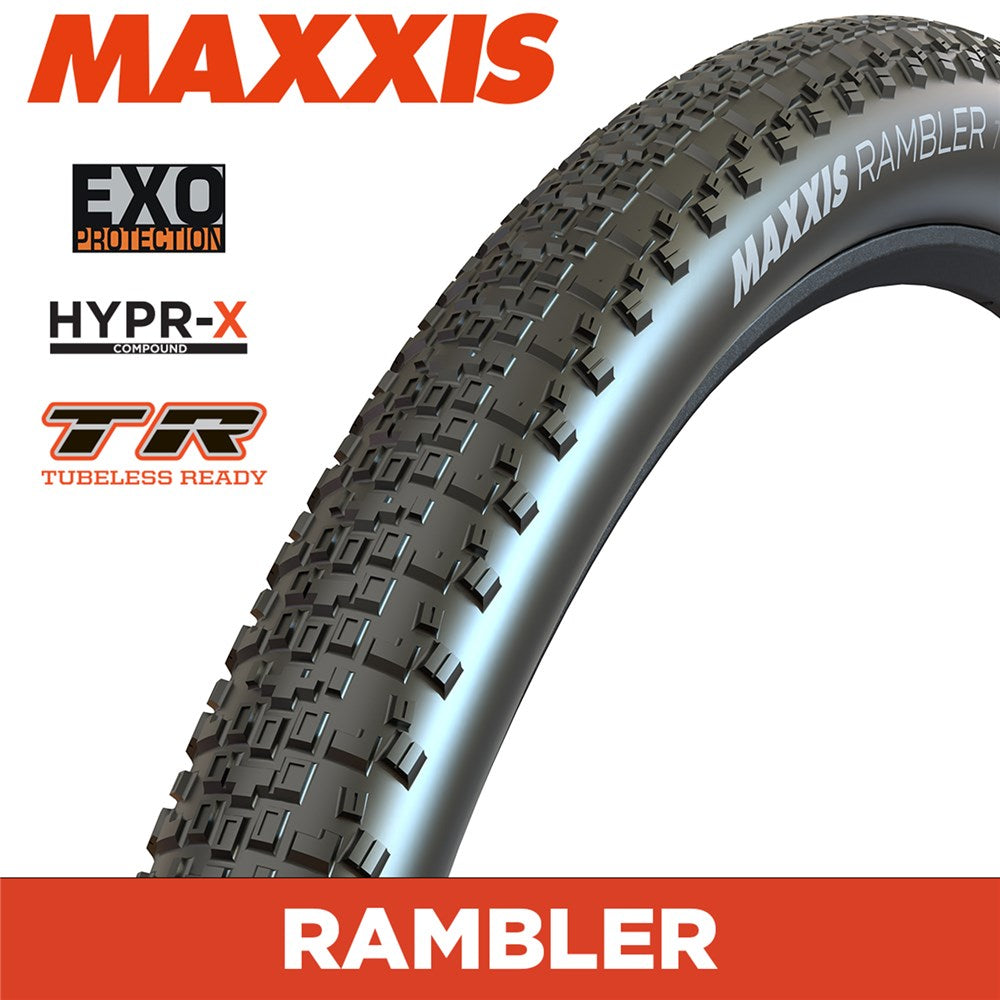 MAXXIS GRAVEL - RAMBLER - 700X50C - HYPR-X / EXO / TR - Foldable 120 TPI E25