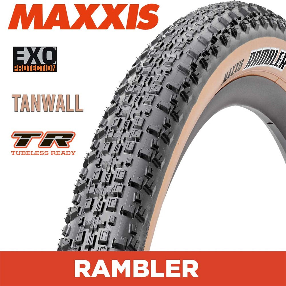 MAXXIS GRAVEL - RAMBLER - 700X40C - EXO / TR / Tanwall - Foldable 60 TPI E25
