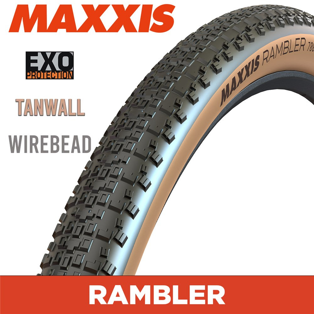 MAXXIS Gravel - RAMBLER - 700X40c - EXO / Tanwall - Wire 60 TPI E25