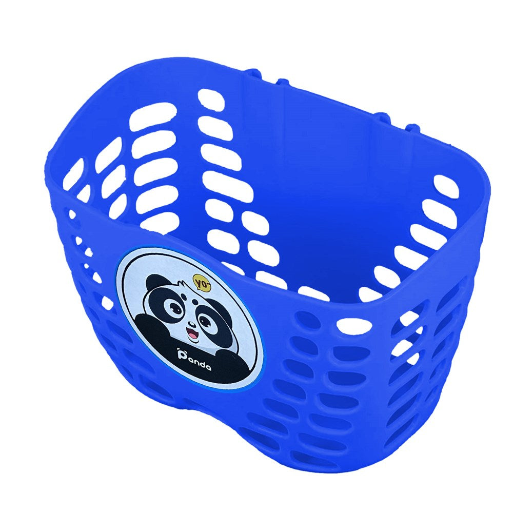 Rascal Kid Scooter and Bicycle Basket 2-  Bar Mounted Plastic Straps - 220x140x150mm - Blue