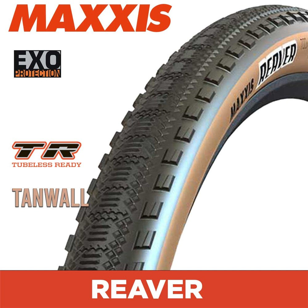 MAXXIS GRAVEL - REAVER - 700X40C - EXO / TR / Tanwall - Foldable 120 TPI E25