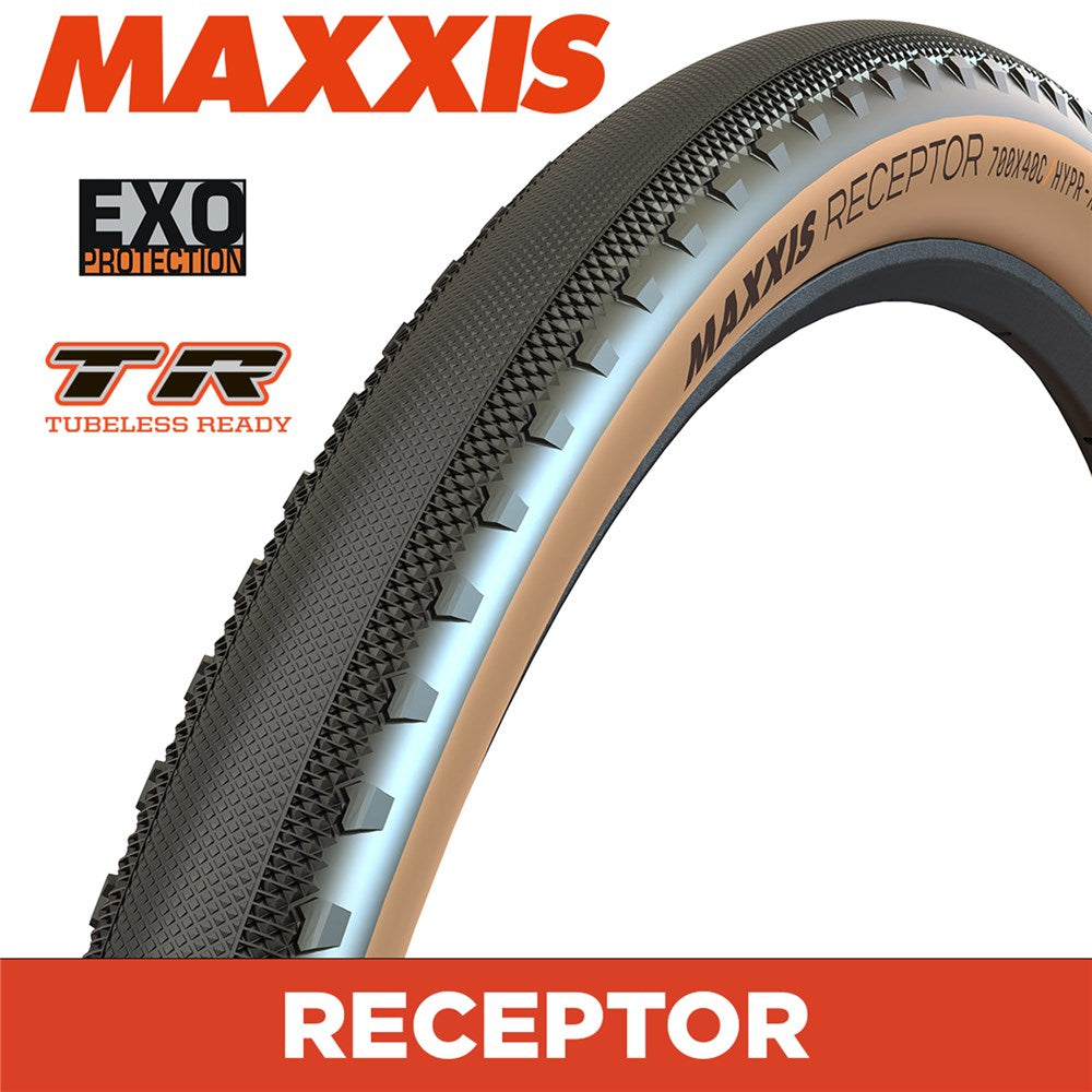 MAXXIS GRAVEL - RECEPTOR - 700X40C - EXO / TR / Tanwall - Foldable 120 TPI E25