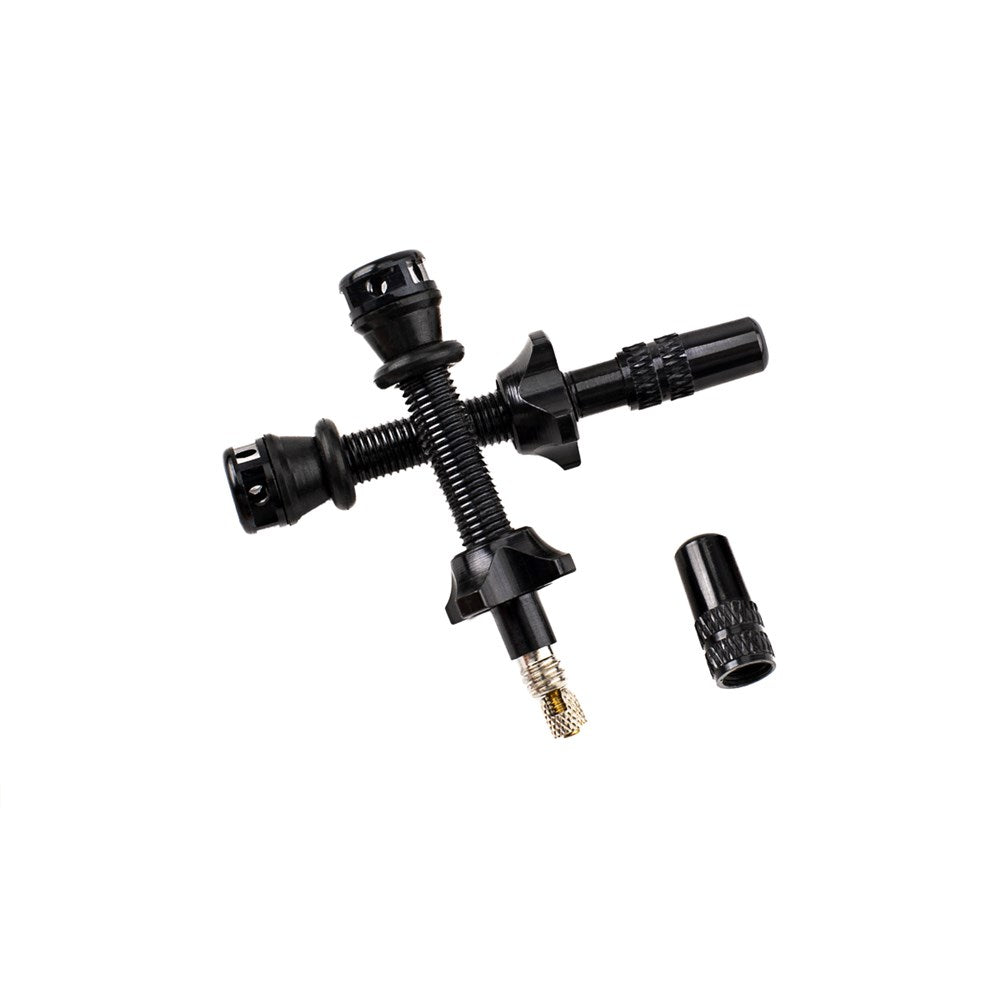 RYFE Tubeless High Flow Valves 44mm Black - Jar 20pcs