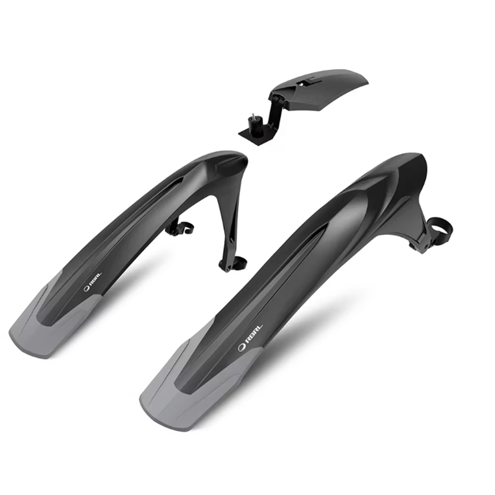 RBRL MTB Mudguard Set - 26-29 inch - Universal Fit -Front Fork & Rear chain stay Mounted - fits 1.5  - 2.5 inch tyres - Extensive coverage - two point fixation