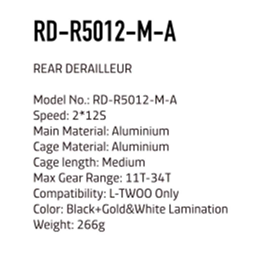 LT Woo Groupset - Road RX - 2x12 Includes - Shifters - Derailleurs -Hydraulic Disc Brakes