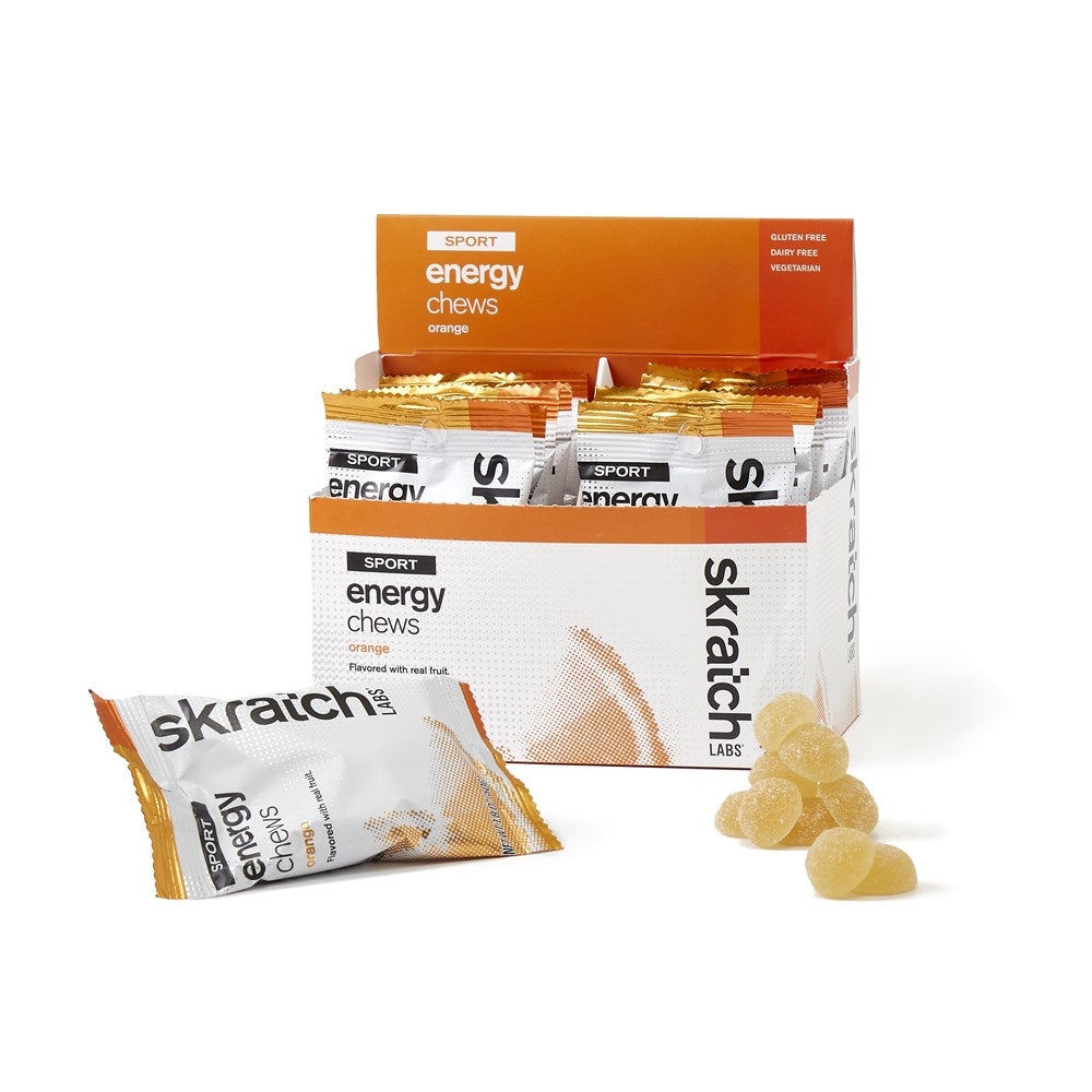 SkratchLabs Energy Chews Sport Fuel - Orange - Single Serving 10 Pack