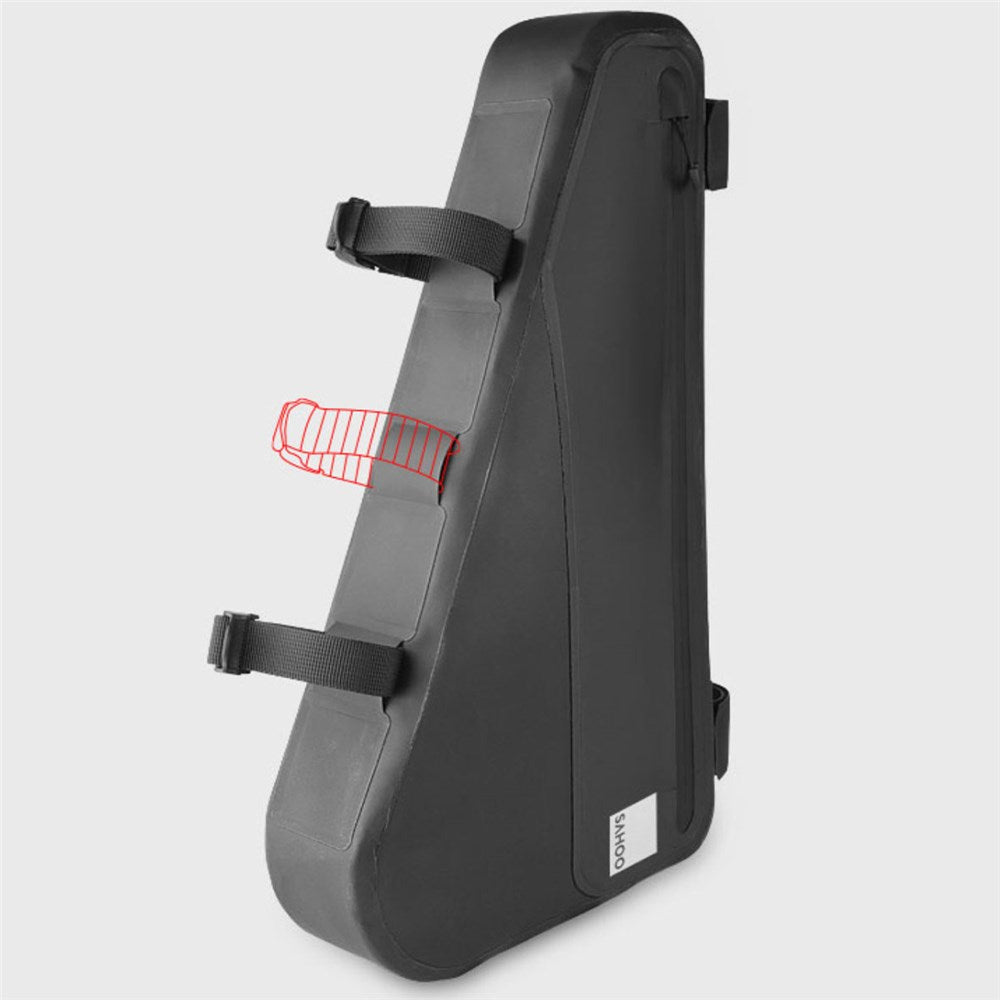 SAHOO Frame Bag - Corner Triangle Compact - 40x23x6cm 4 Litre - Waterproof - 2 Side Pockets