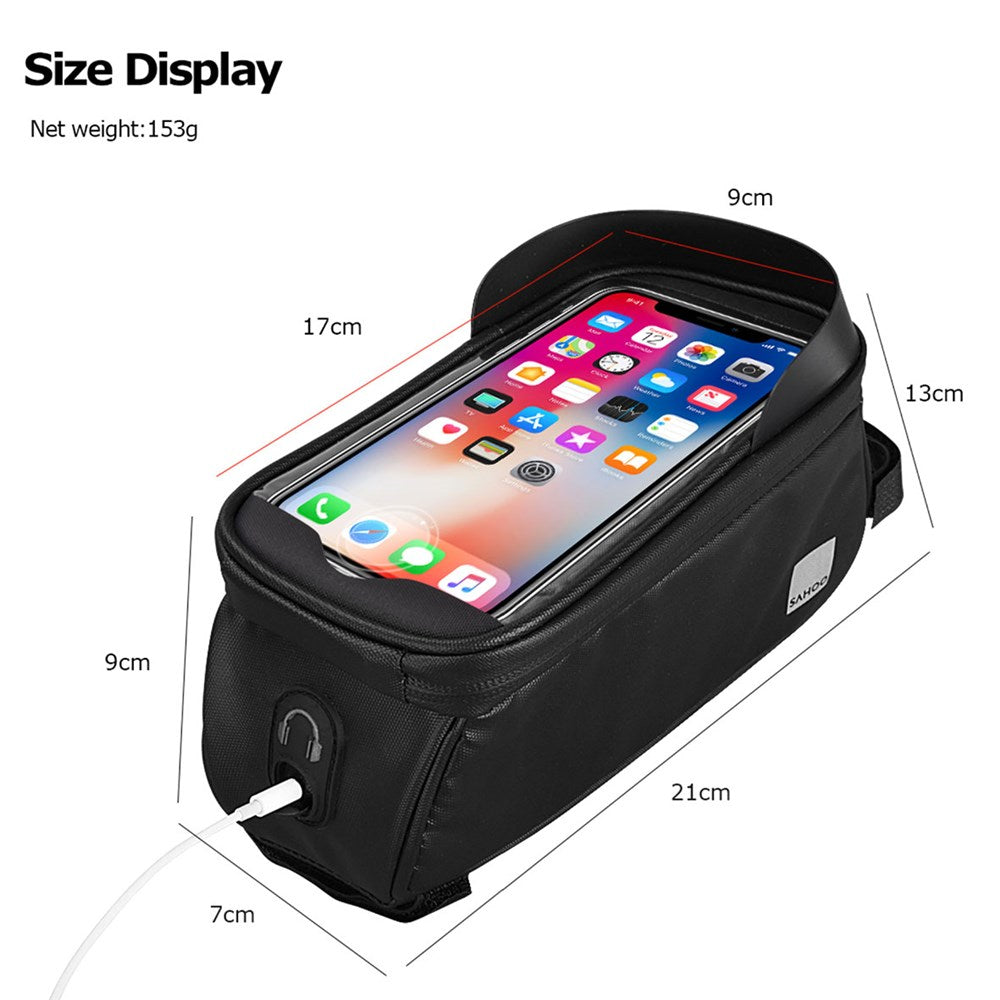 SAHOO Top Tube SmartPhone Bag - Size: 20.5*9*10.5cm - Capacity:0.8L