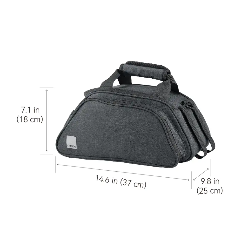 SAHOO Top Pannier Rack Bike Trunk Bag - Expandable 8L