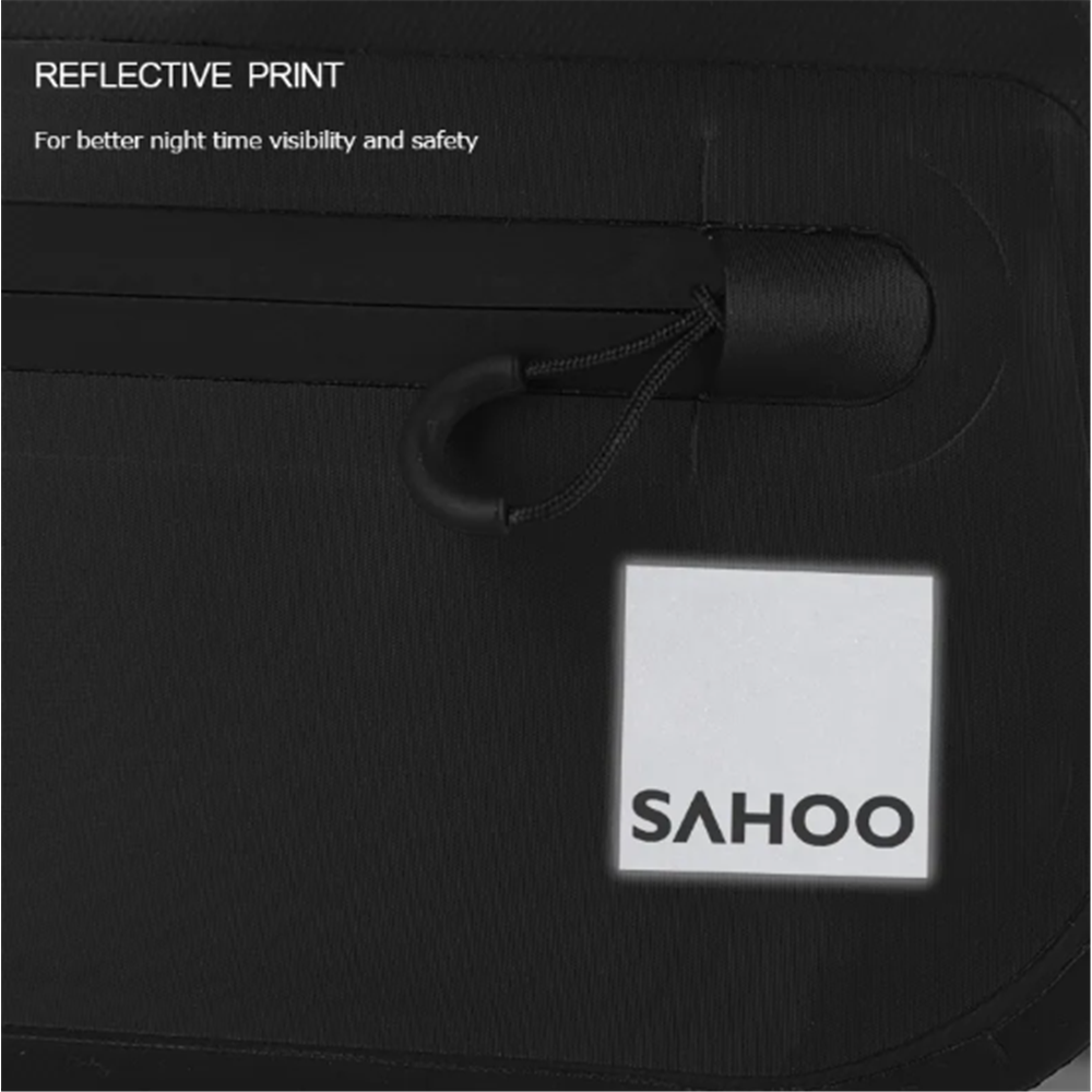 SAHOO Top Pannier Rack Bike Trunk Bag - Waterproof 34x15x17cm 7L - 3 Pockets - Hook Straps
