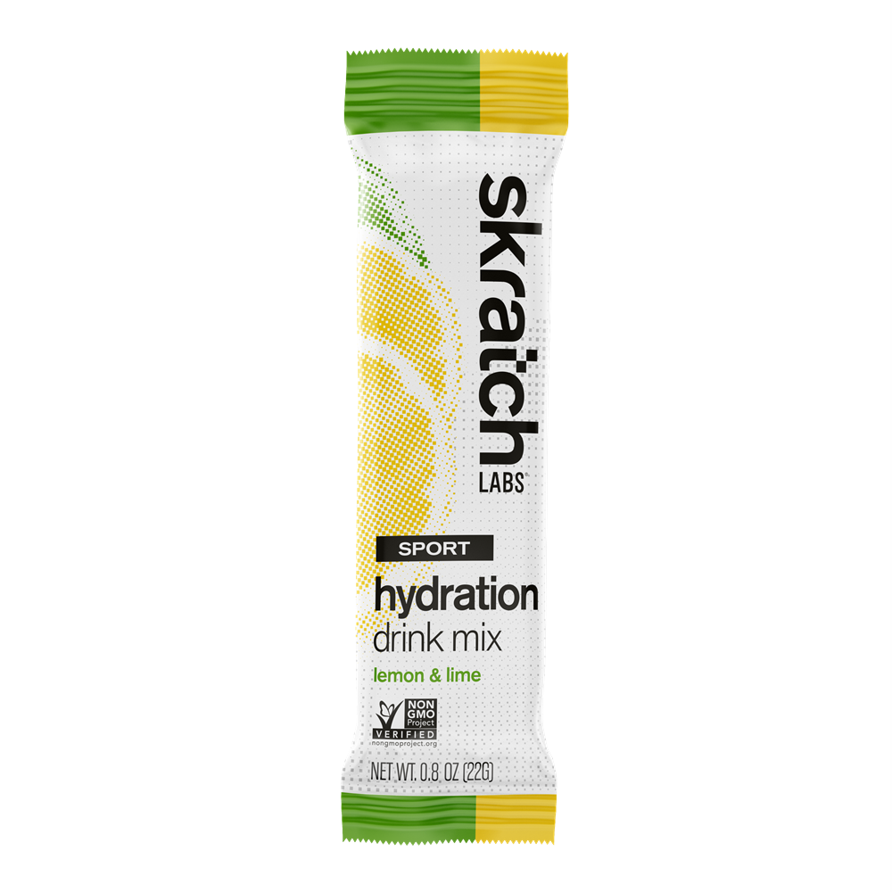 SkratchLabs Hydration Sports Drink Mix - Lemon & Lime - Single Serving 20 Pack - 22g each