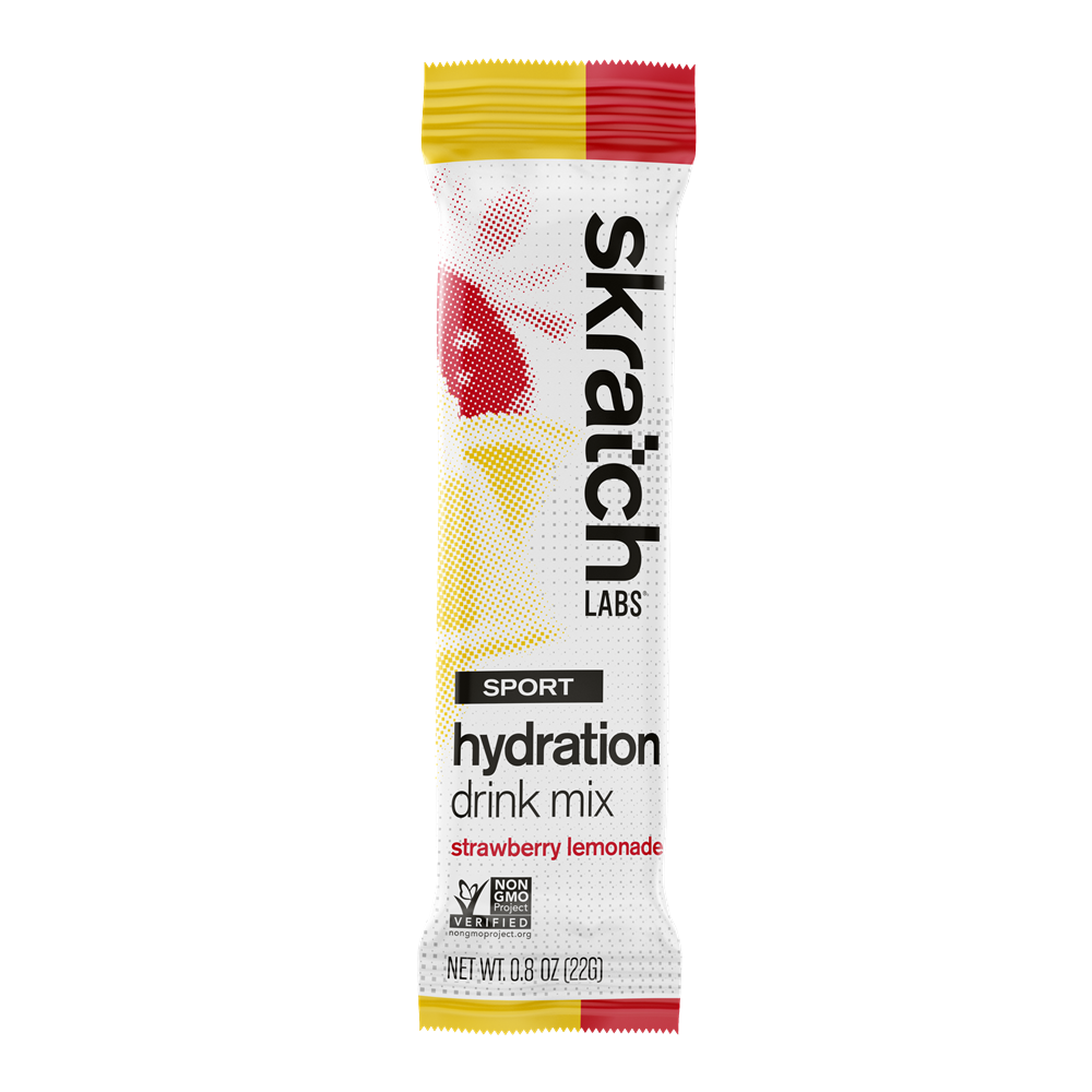 SkratchLabs Hydration Sports Drink Mix - Strawberry Lemonade - Single Serving 20 Pack