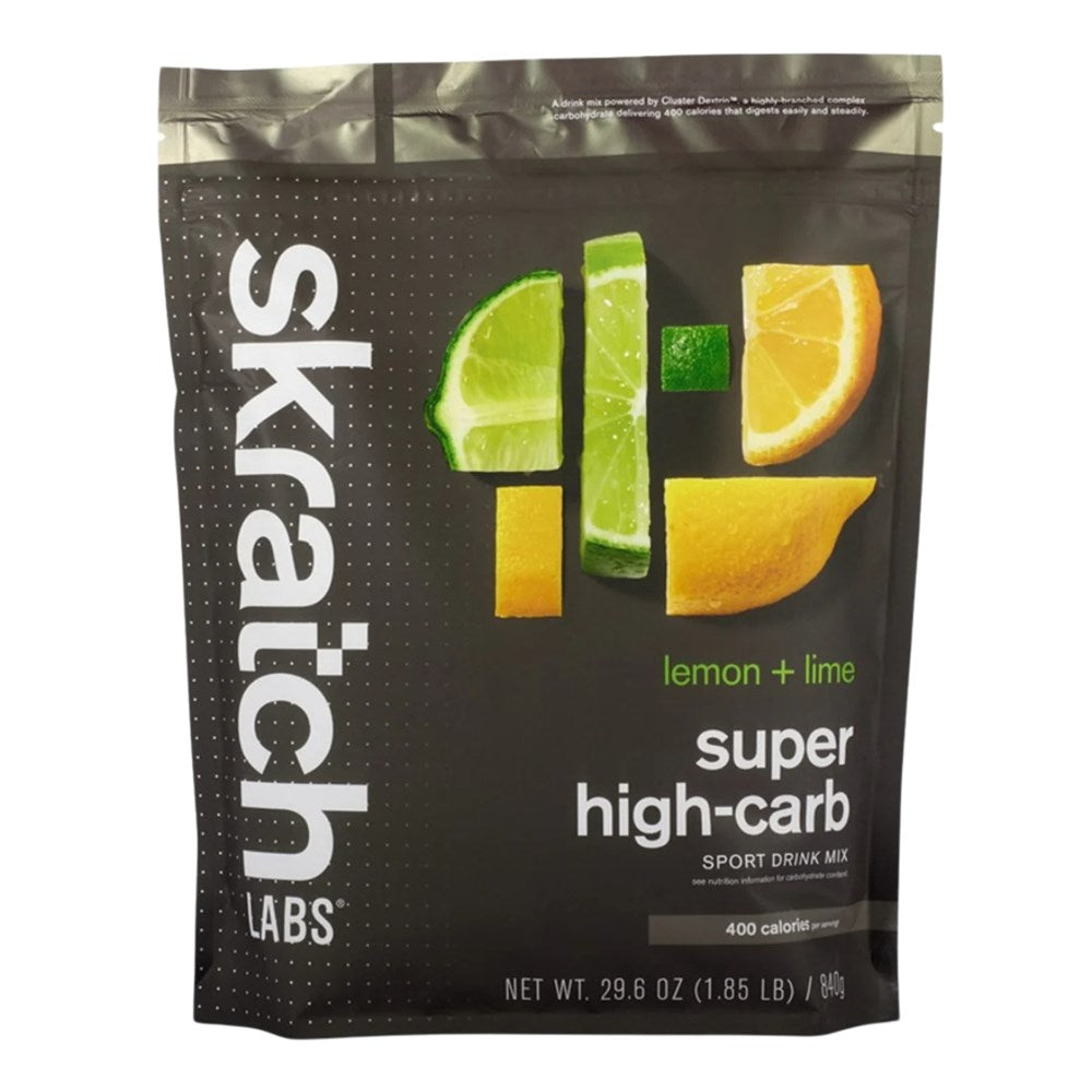 SkratchLabs Super High Carb Sport Drink Mix - Lemons and Limes - 840g - 8 Serving Resealable Pouch