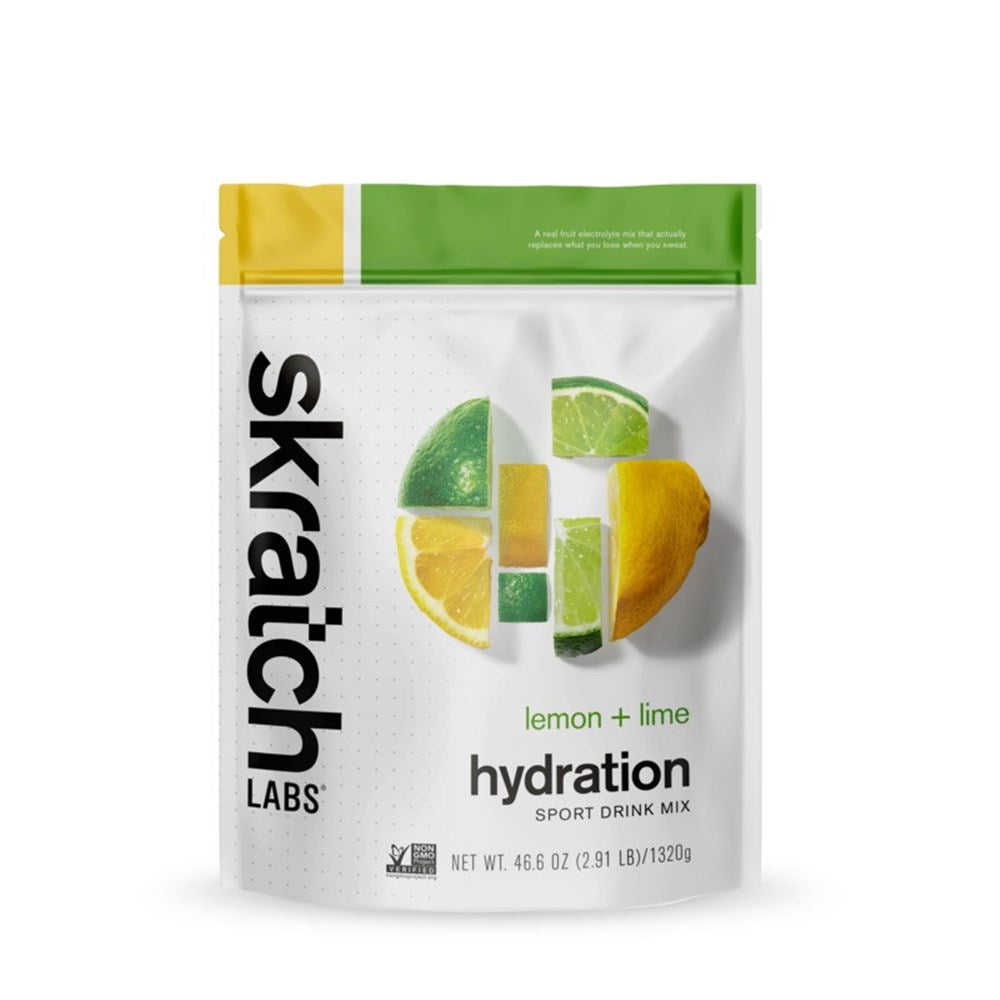 SkratchLabs Hydration Sports Drink Mix - Lemon & Lime - 60 Serving Resealable Bag - 1320g