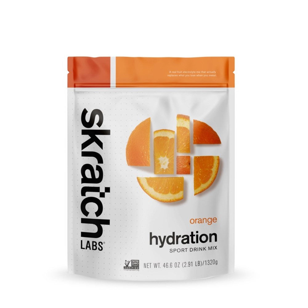 SkratchLabs Hydration Sports Drink Mix - Oranges - 60 Serving Resealable Bag - 1320g