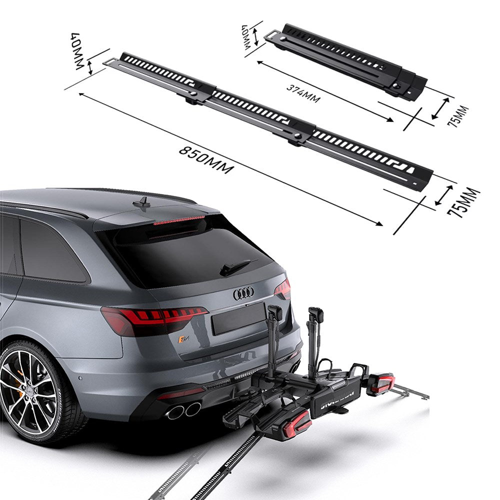 STOWAWAY E-Glide Pro 2 Platform Car Rack E-Bike Carrier - Tow Ball Mount - 2 Bikes