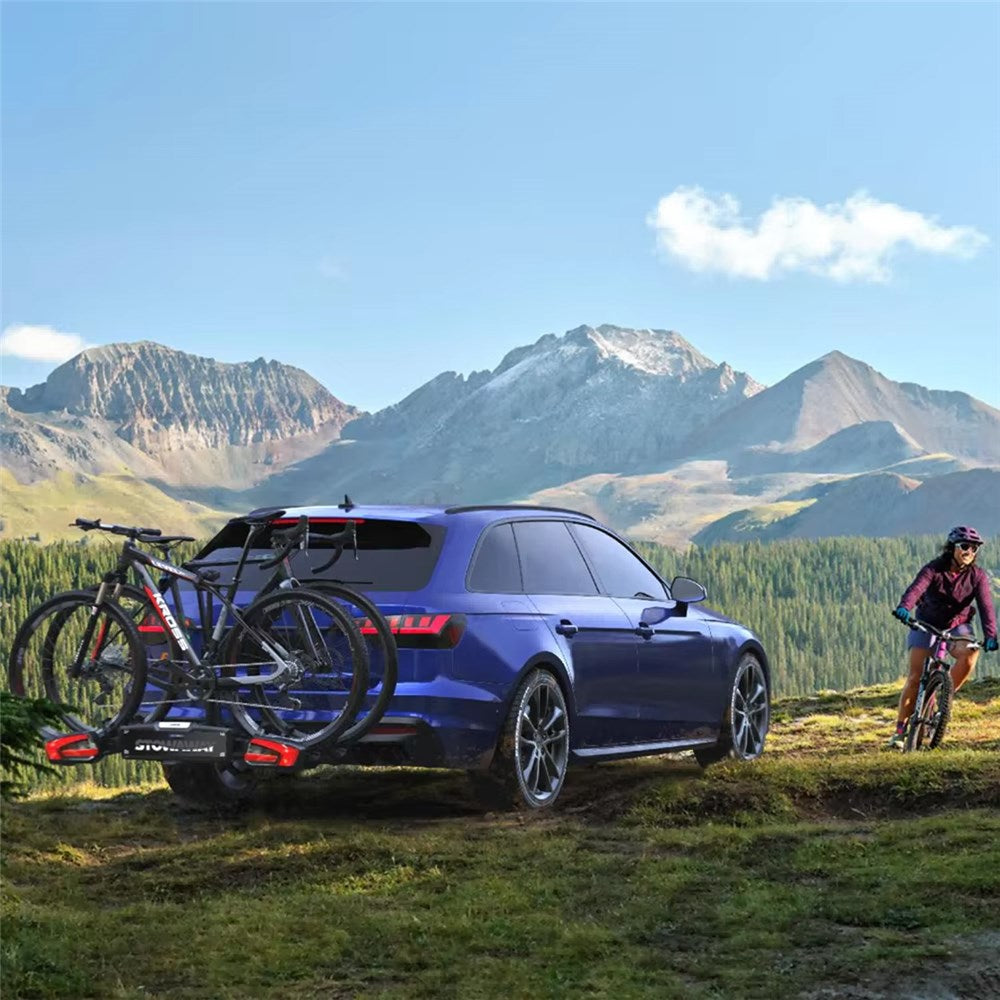 STOWAWAY E-Glide Pro 2 Platform Car Rack E-Bike Carrier - Tow Ball Mount - 2 Bikes