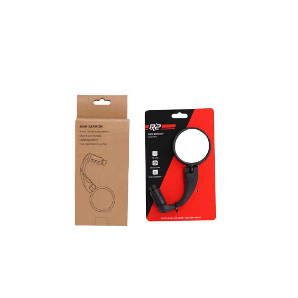 QBP Bar End Mirror M05 - Mirror Size:71mm(Dia) Handle Size:45mm Handle Size:95mm