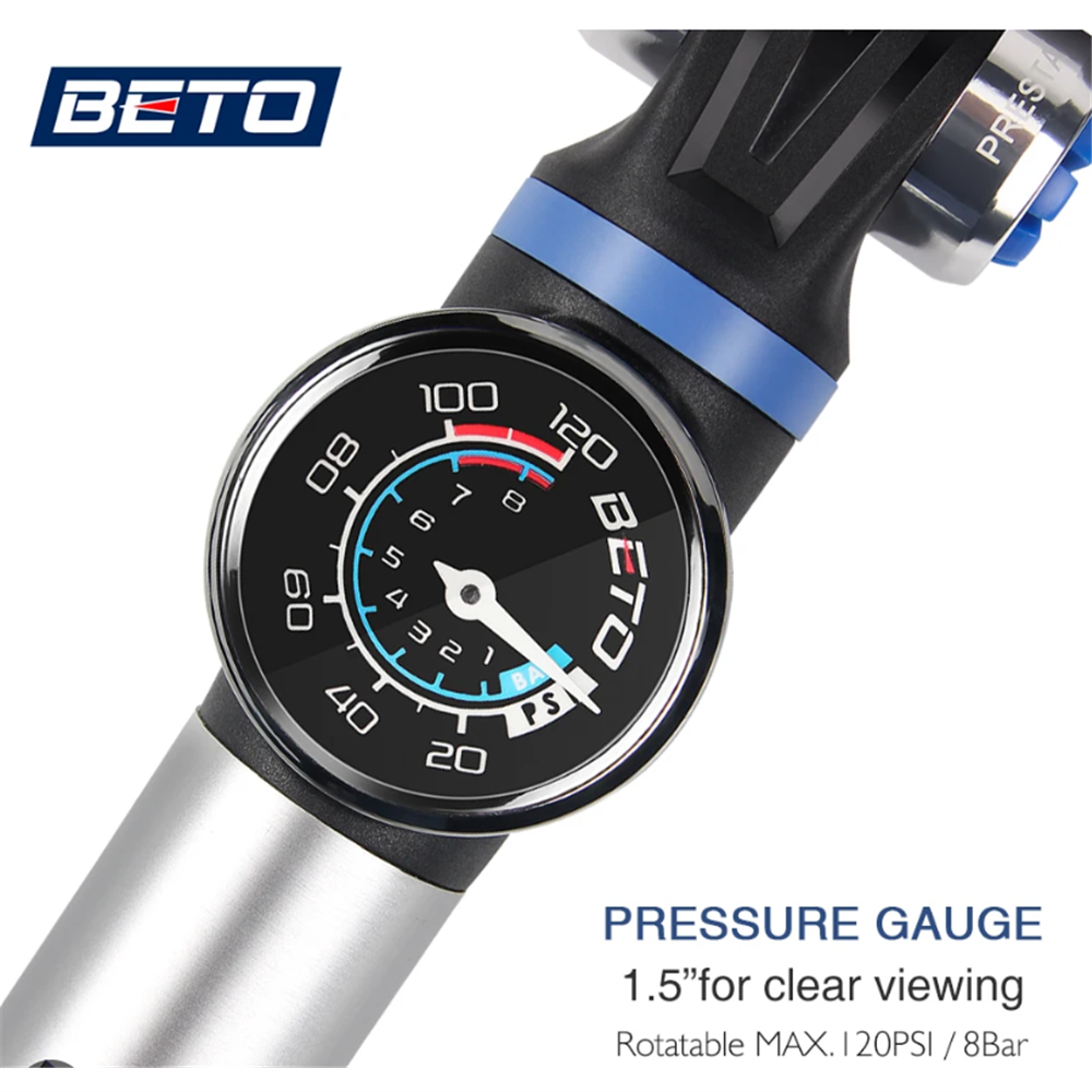 BETO  Alloy MTB Pump w/gauge