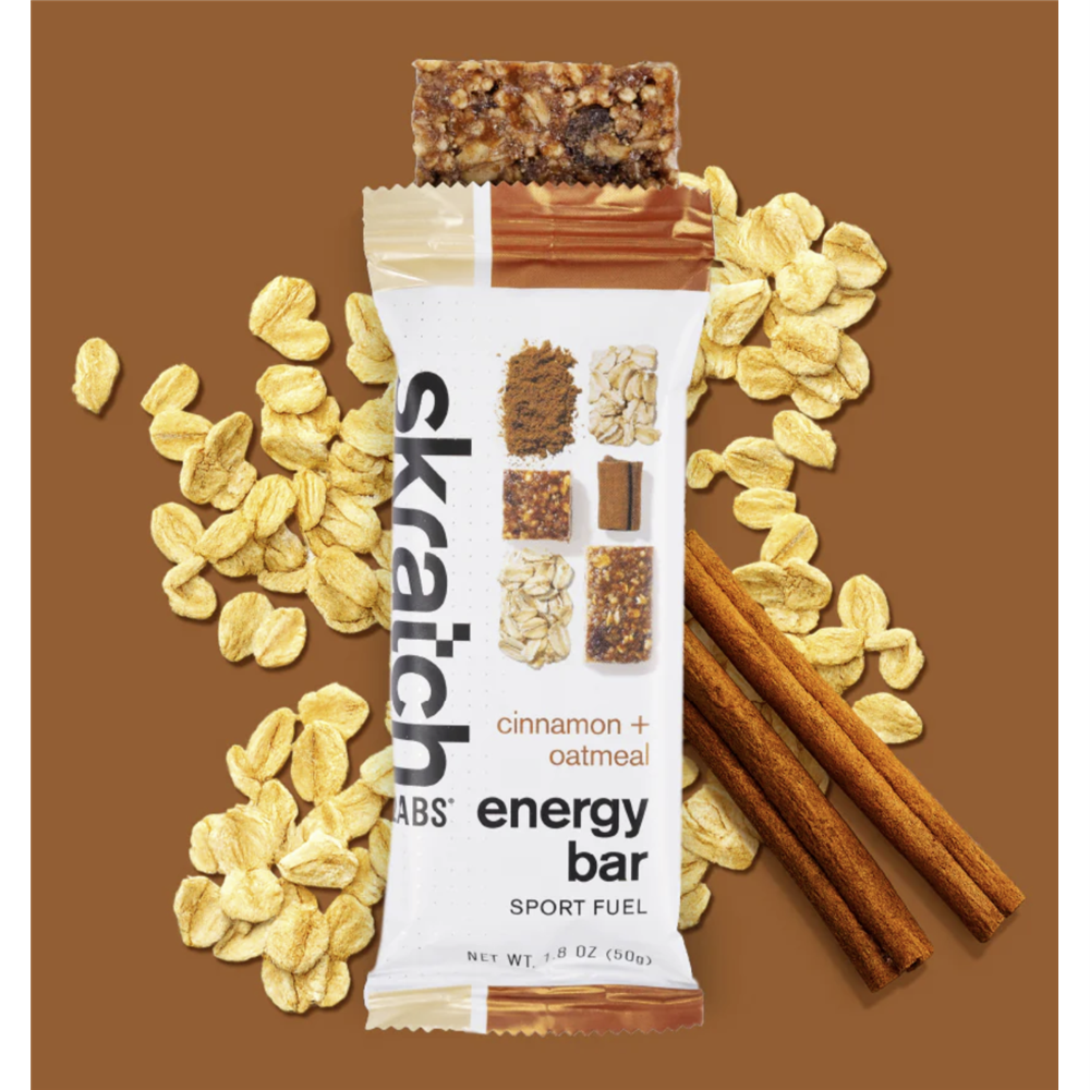 SkratchLabs Energy Bar Sport Fuel - Cinnamon + Oatmeal - 12 Pack - 50g each (860011499947) - best before 11th July