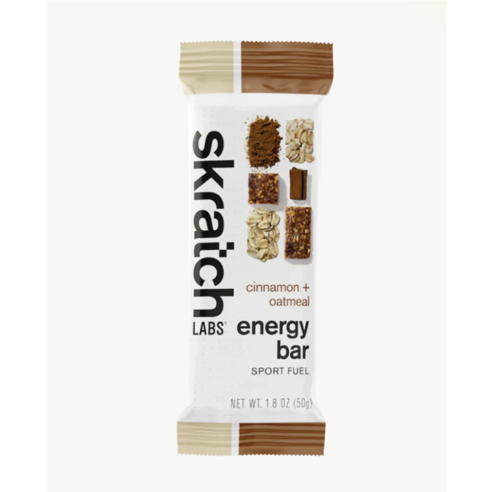 SkratchLabs Energy Bar Sport Fuel - Cinnamon + Oatmeal - 12 Pack - 50g each (860011499947) - best before 11th July