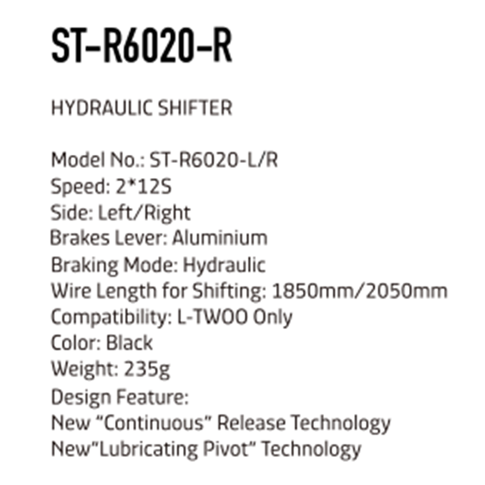LT Woo Groupset - Road RX - 2x12 Includes - Shifters - Derailleurs -Hydraulic Disc Brakes