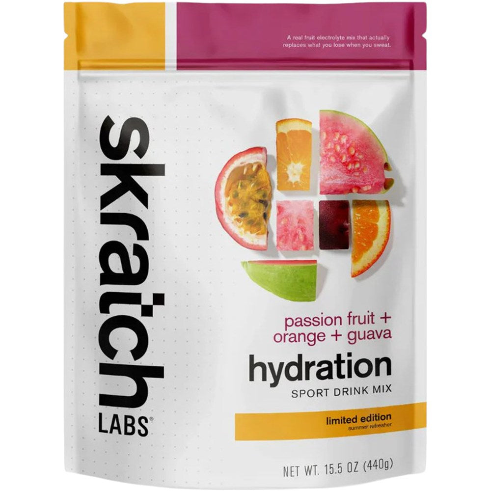 SkratchLabs Hydration Sports Drink Mix - Passionfruit, Orange & Guava - 20 Serving Resealable Bag