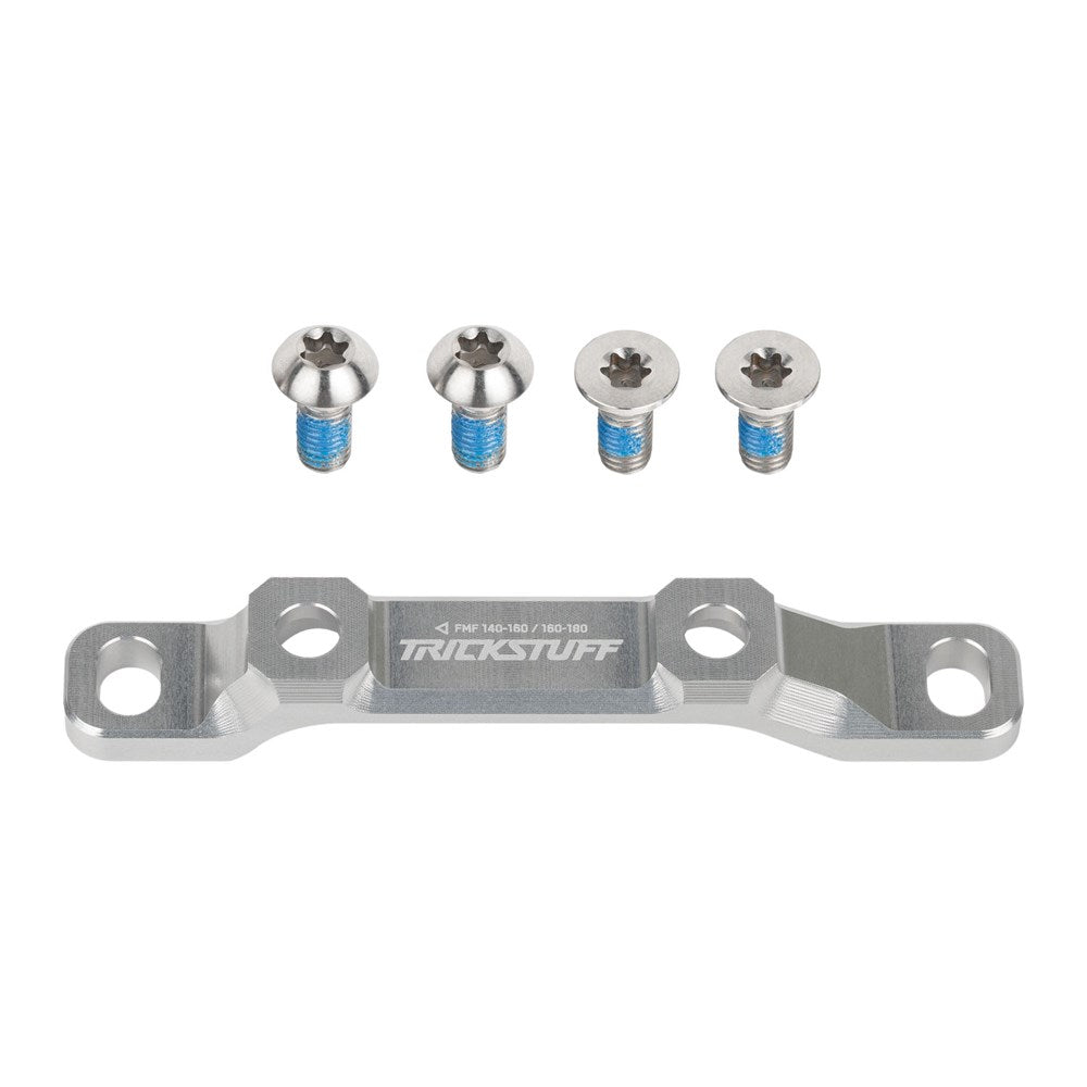 TRICKSTUFF Brake Adapter - Flat Mount - Front - Silver - 140/160 - 160/180 - Aluminium