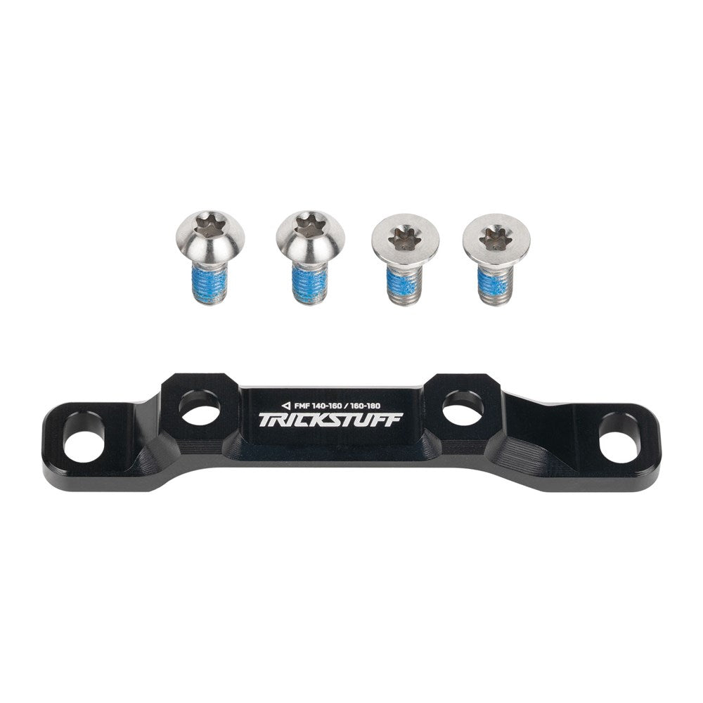 TRICKSTUFF Brake Adapter - Flat Mount - Front - Black - 140/160 - 160/180 - Aluminium