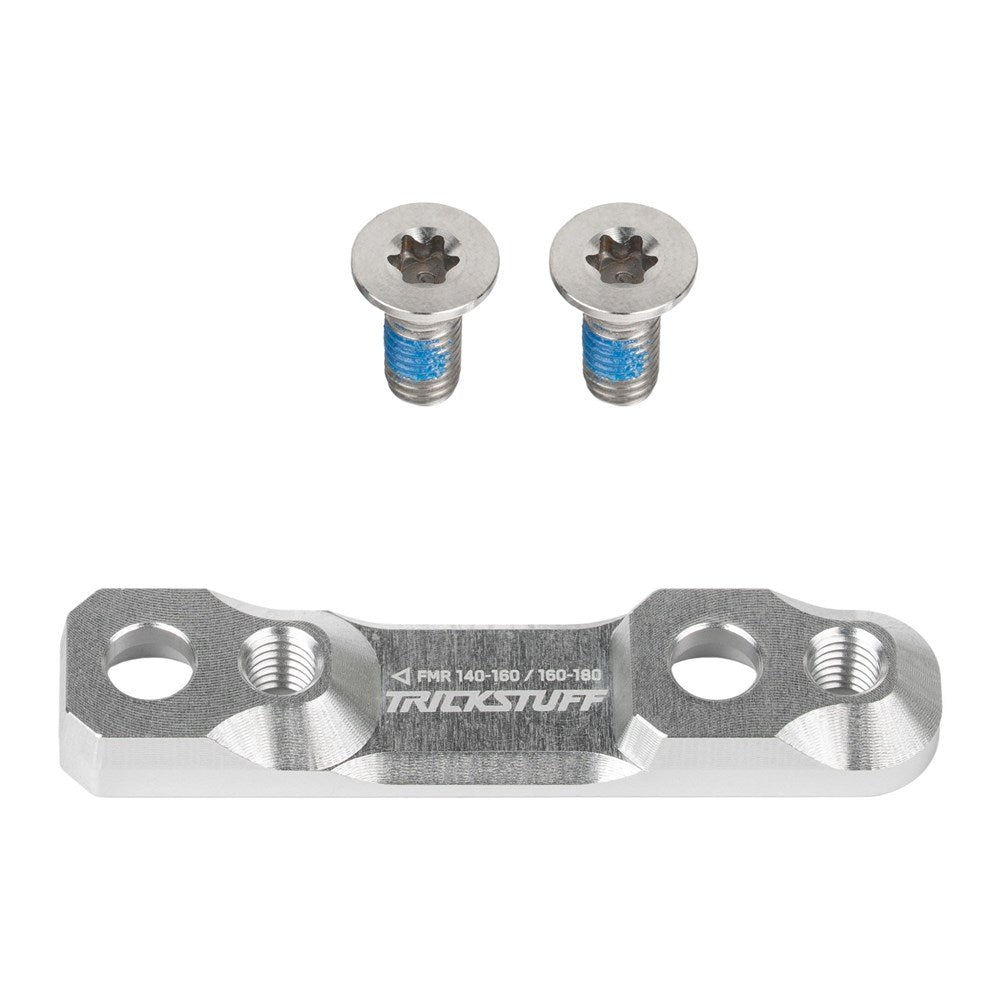 TRICKSTUFF Brake Adapter - Flat Mount - Rear - Silver - 140/160 - 160/180 - Aluminium