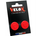 VELOX Handlebar Ends -  Red 2 pack