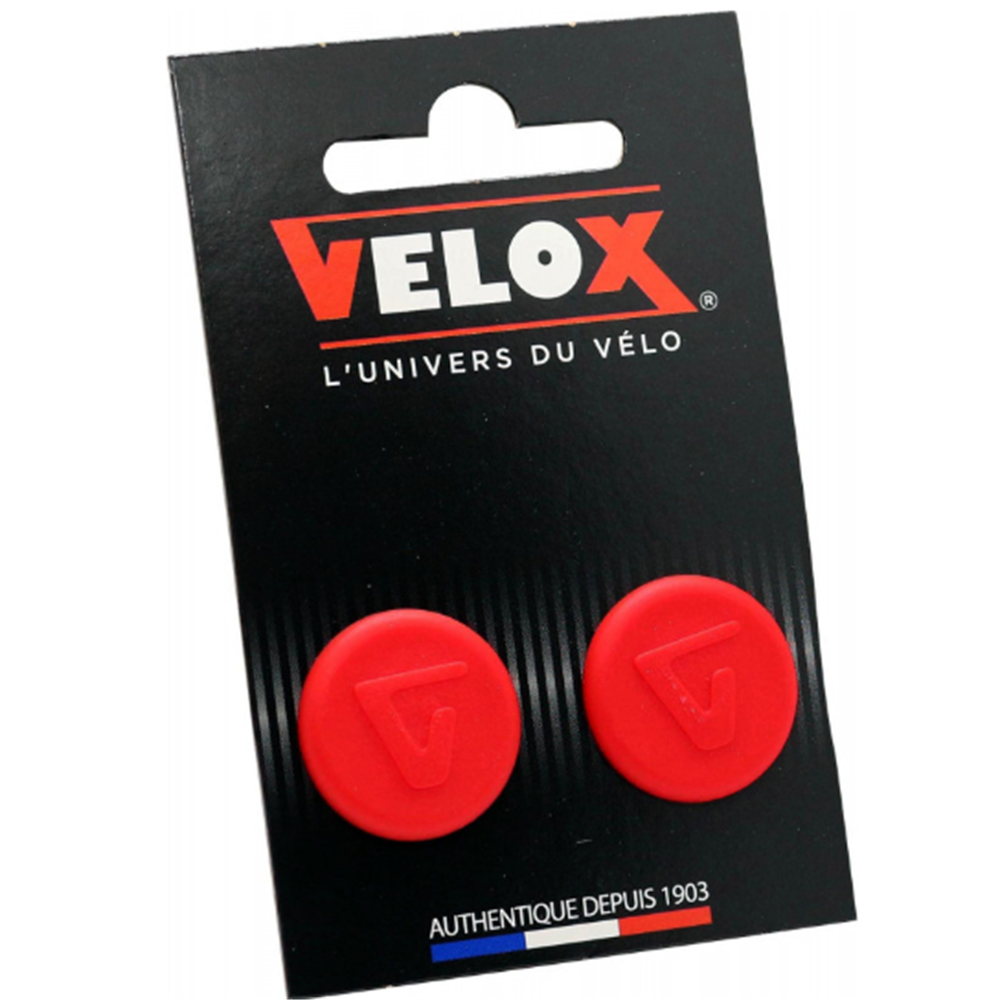 VELOX Handlebar Ends -  Red 2 pack