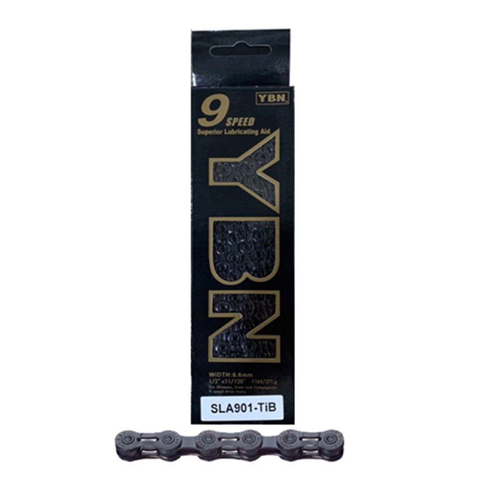 YABAN Chain - 9 Speed - 1/2 X 11/128 X 116L - 5.6mm - Black/Black