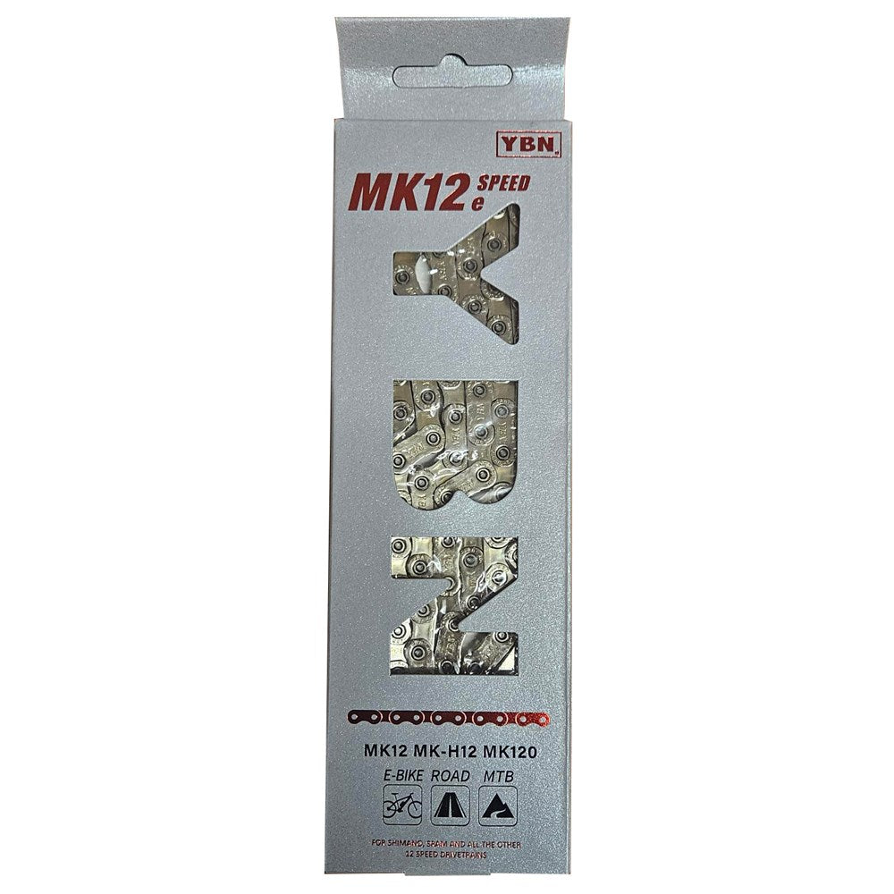 YABAN Chain - 12 Speed Flat Top E-BIKE MK12E - 136L Silver