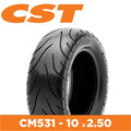 CST Tyre E-Scooter - 10 x 2.50 - Rim Size 6.00x1.65 - Sectional Width 63mm - Tubeless - 100kg Load Rating - C531