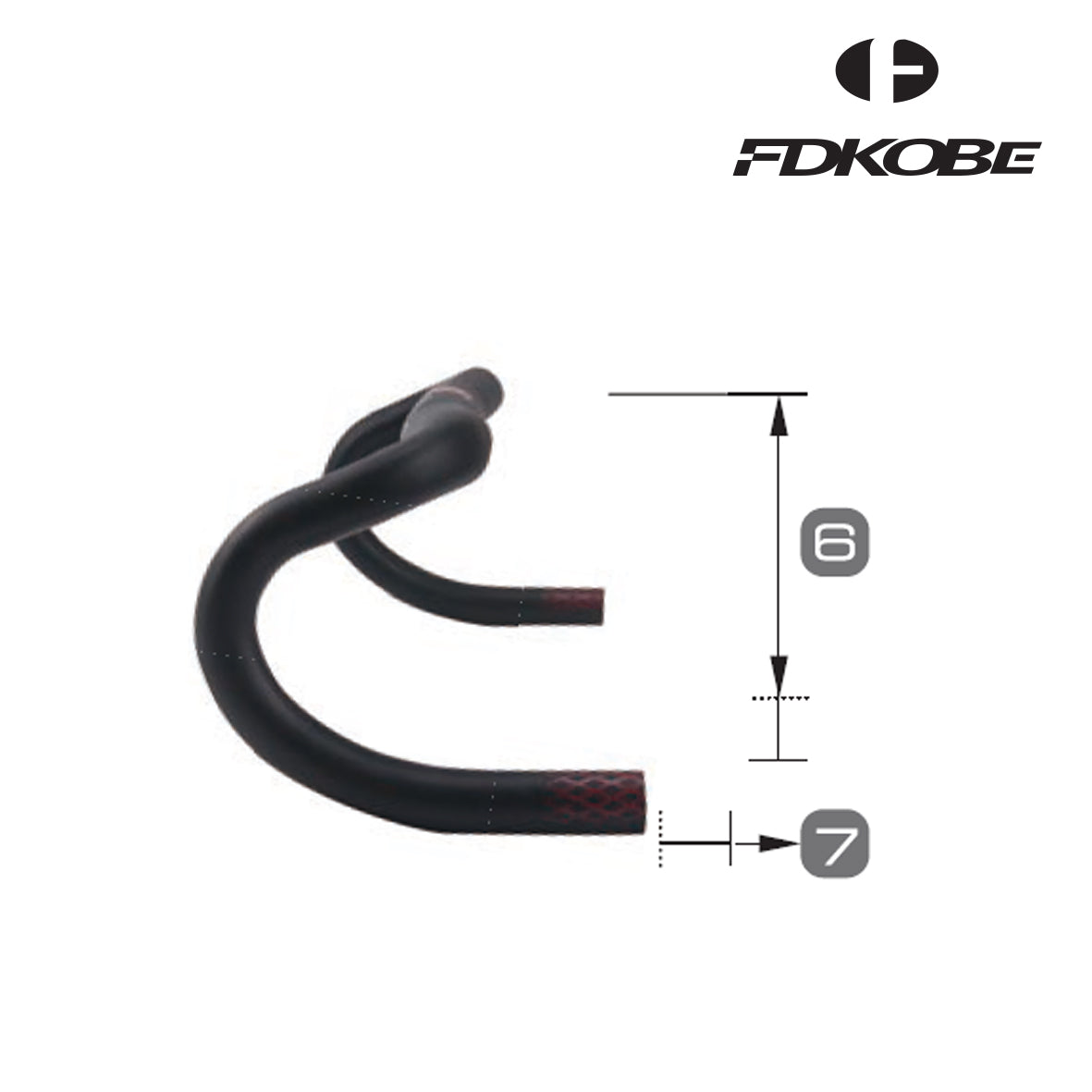 FD KOBE Road Drop Bar - 380mm