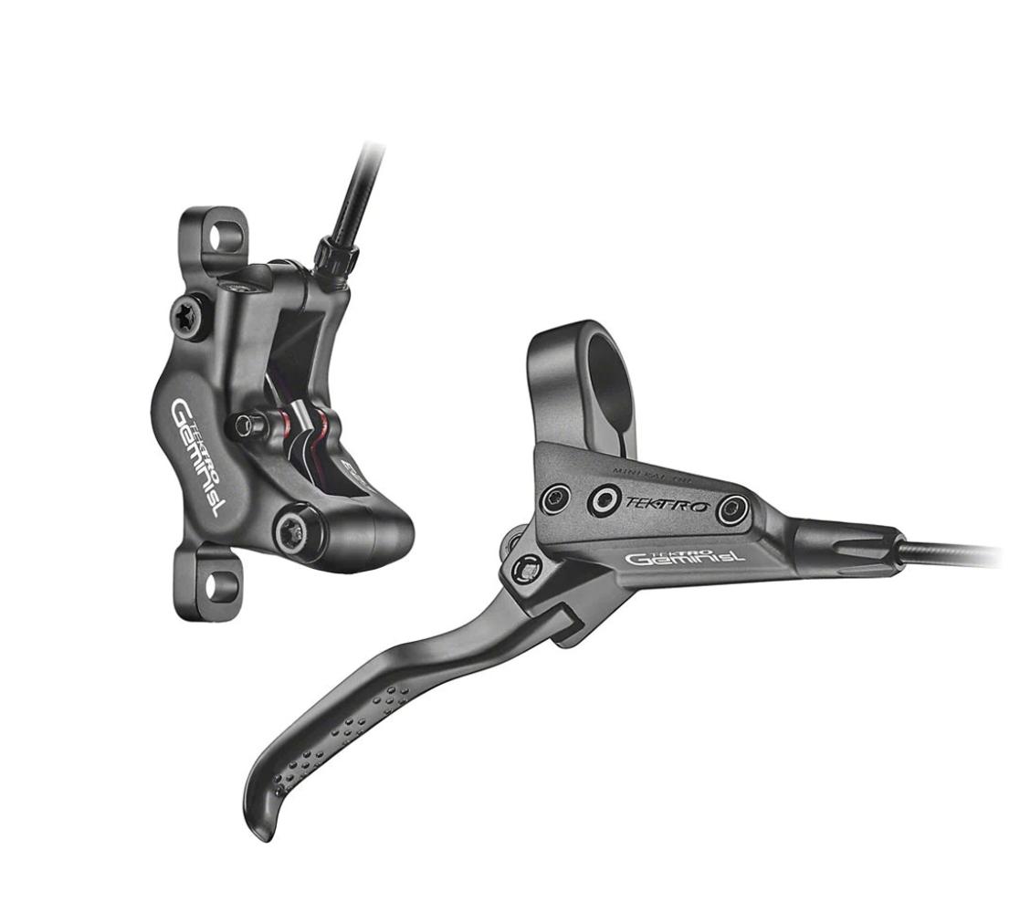 TEKTRO Gemini 4 Pot Front Brakes - 800mm Hose - QBP OEM Card Packed