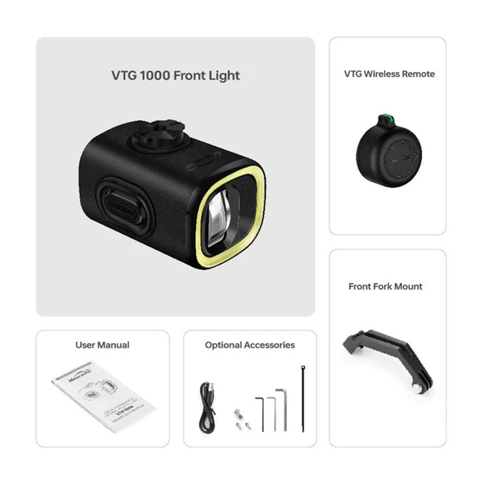MAGICSHINE VTG1000 - Mini Bike Front light for Brompton - Ocean Blue - FTR - USB-C