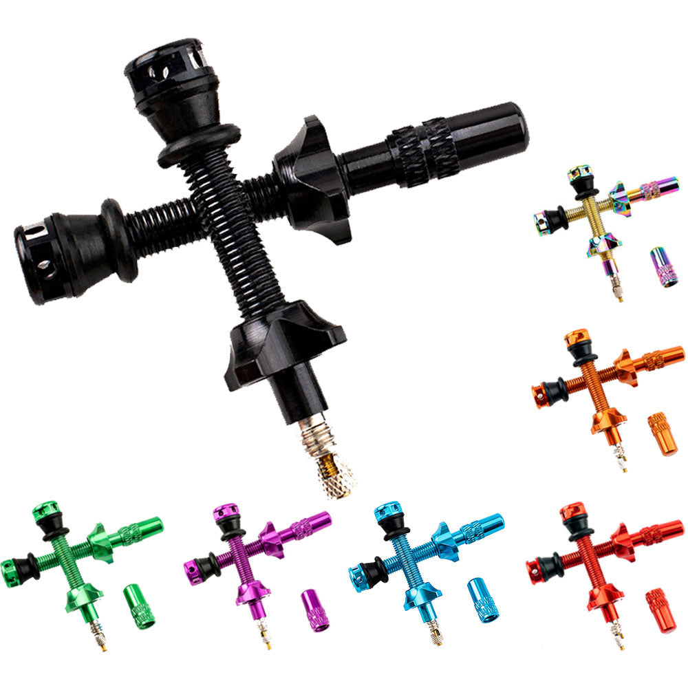 RYFE Tubeless Valves - High Flow Presta - Black 44mm - Pair