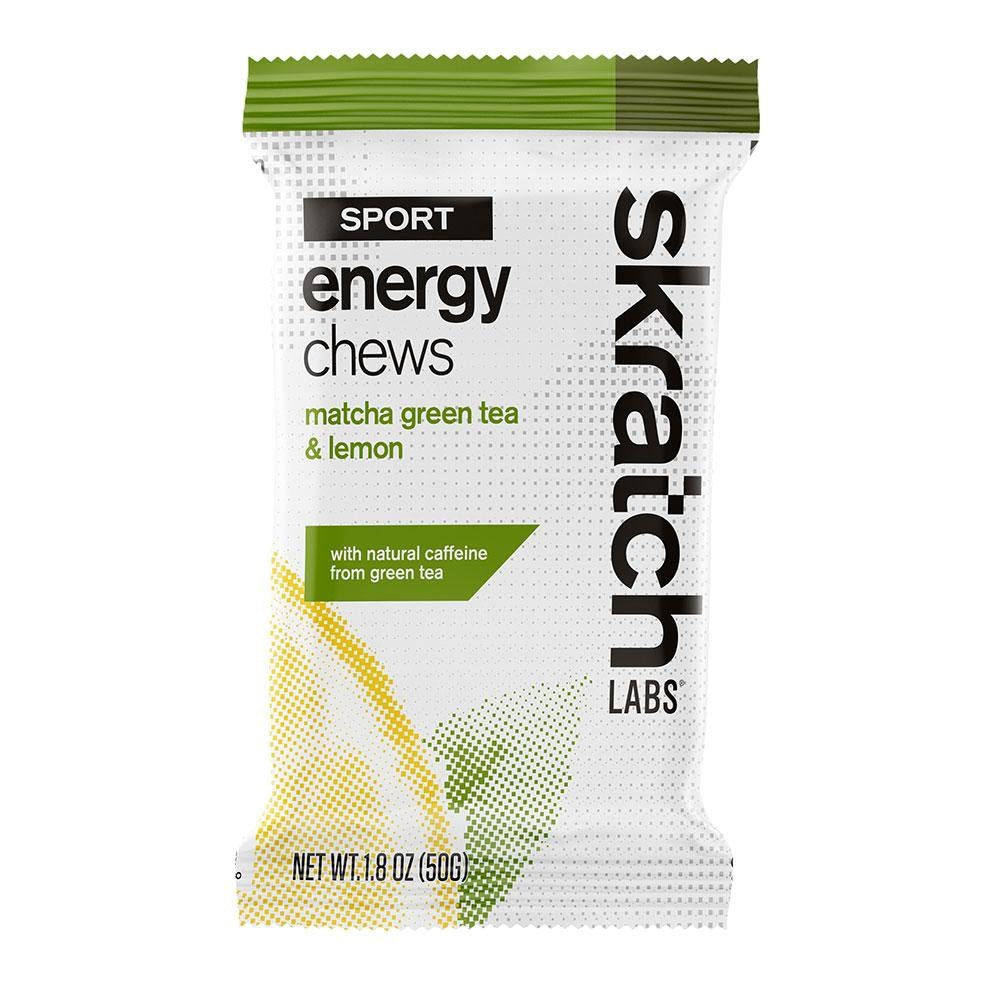 SkratchLabs Energy Chews Sport Fuel - Lemon & Green Tea - Single Serving 10 Pack