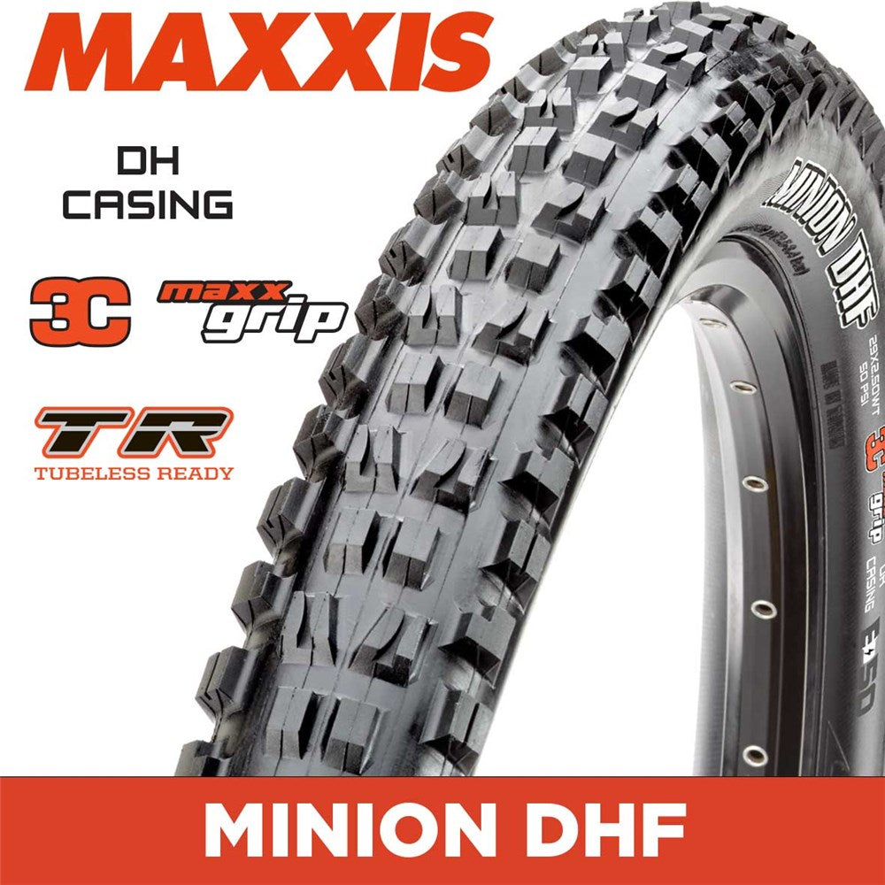 MAXXIS DOWNHILL - MINION DHF - 27.5X2.50 - 3C MaxxGrip / DH / TR - Foldable 60X2 TPI E25