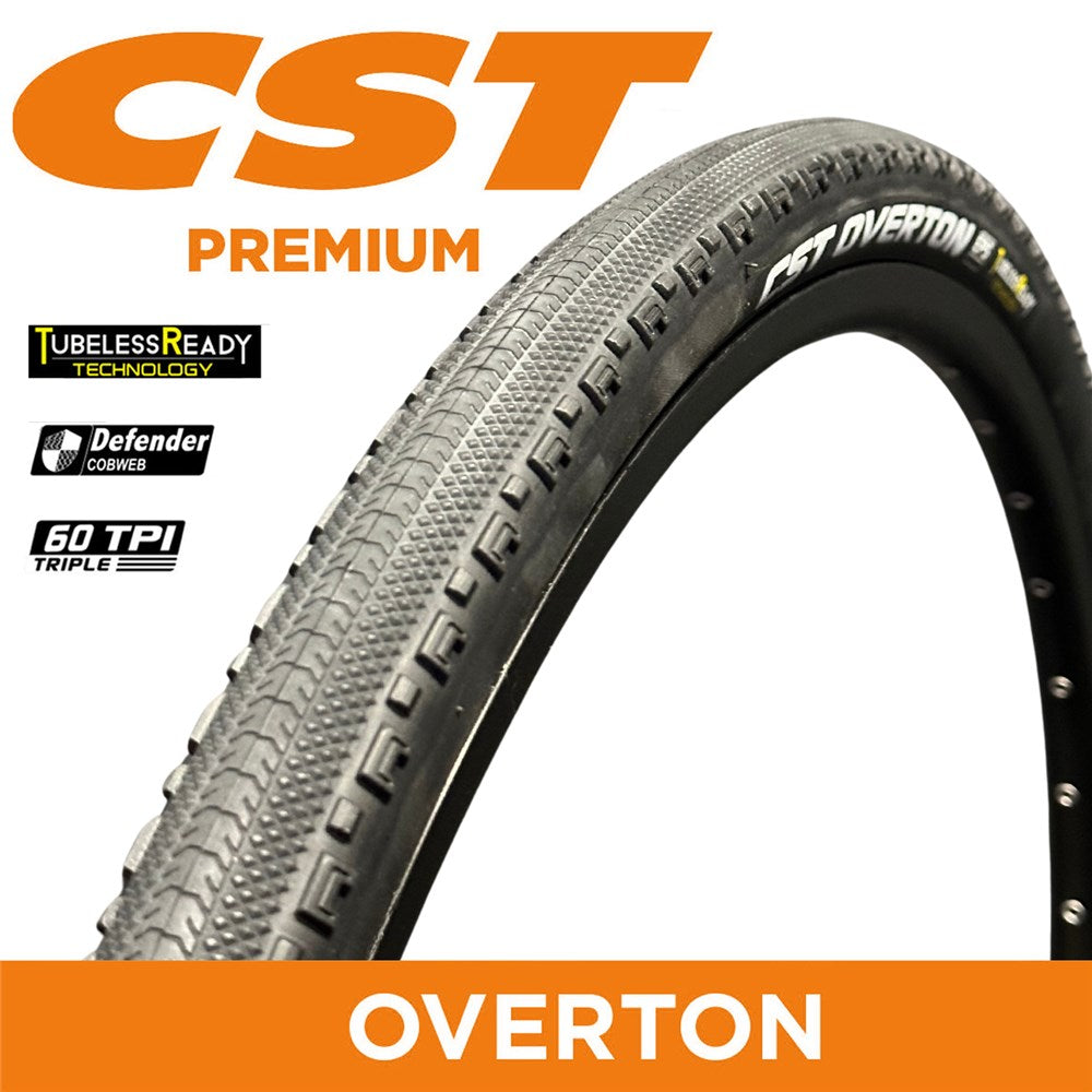 CST Overton - 700 x 40 - Folding 60 TPI - 460g - Dual Compound -  Defender EPS - Tubeless - CRD-01