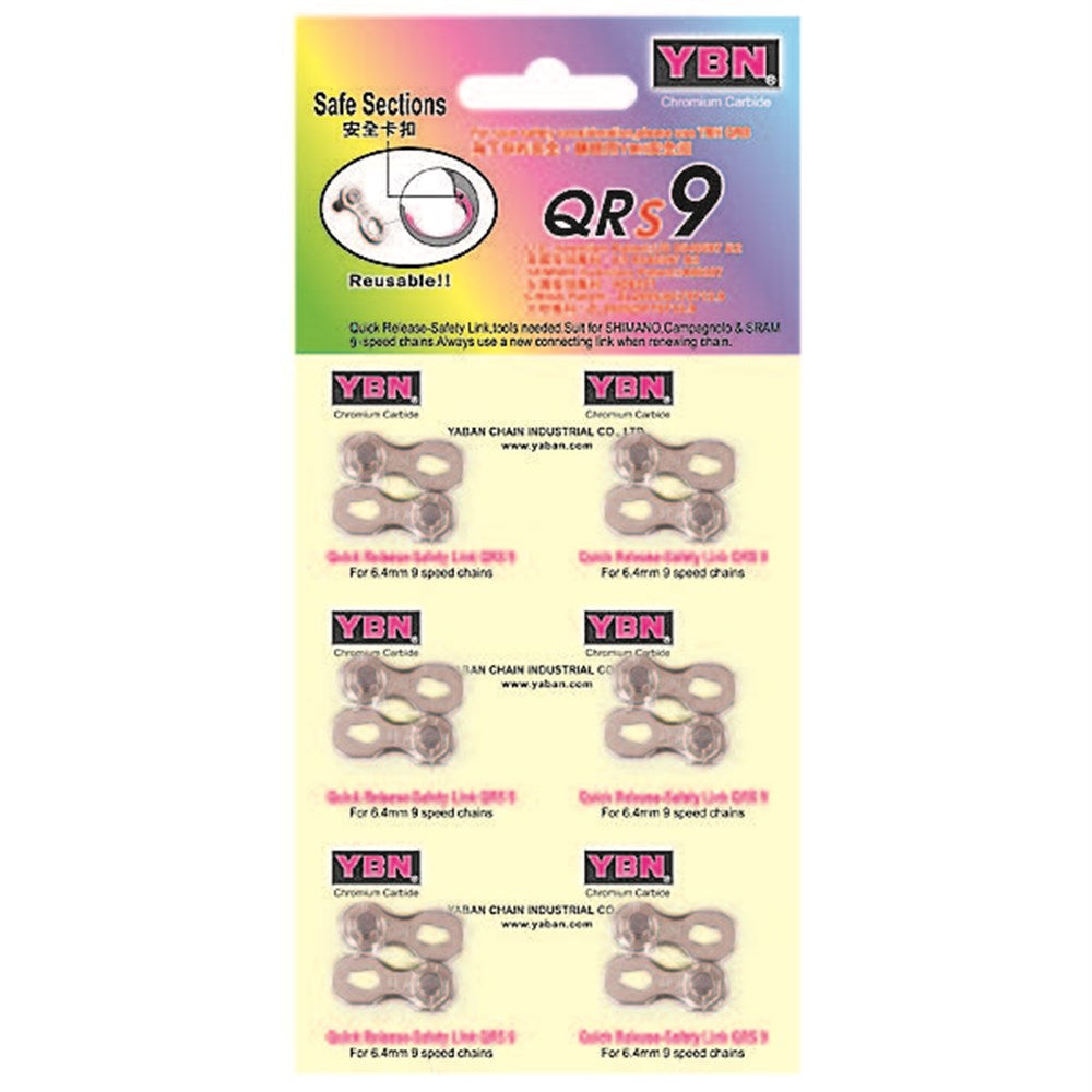 YABAN Chain Links - 9 Speed - 6.4mm - 6pcs per card