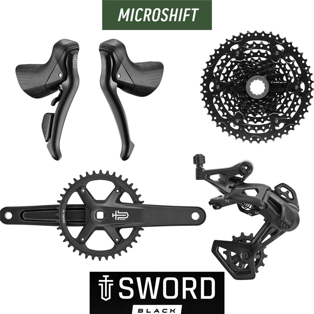 MICROSHIFT Group set SWORD Black 1x9 with Crank Set 42T - 175 mm Arm Length