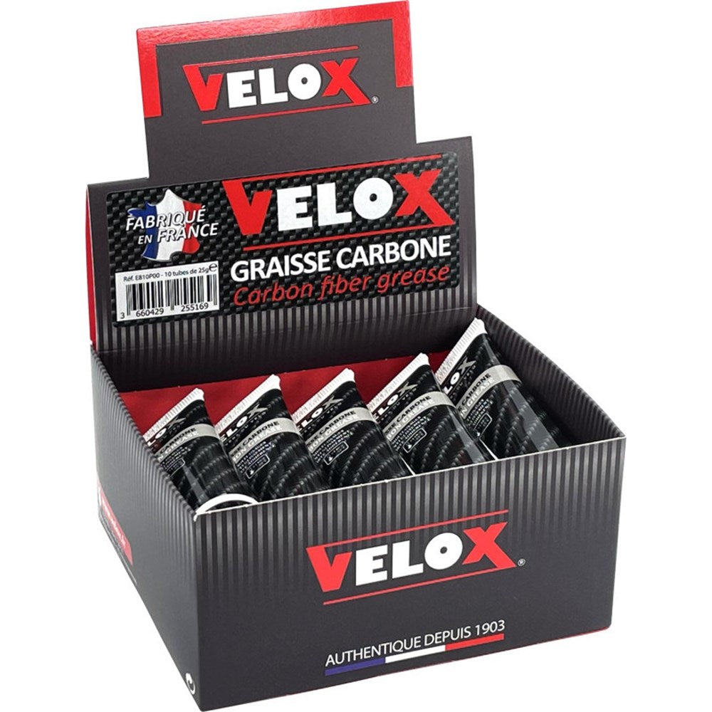 VELOX Carbon Assembly Grease - 25g 10 Pack Display Box